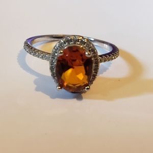 Silver Citrine Ring